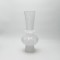 VASE GLASS WITH WHITE DETAILS 15x15x34.5cm 819-01040