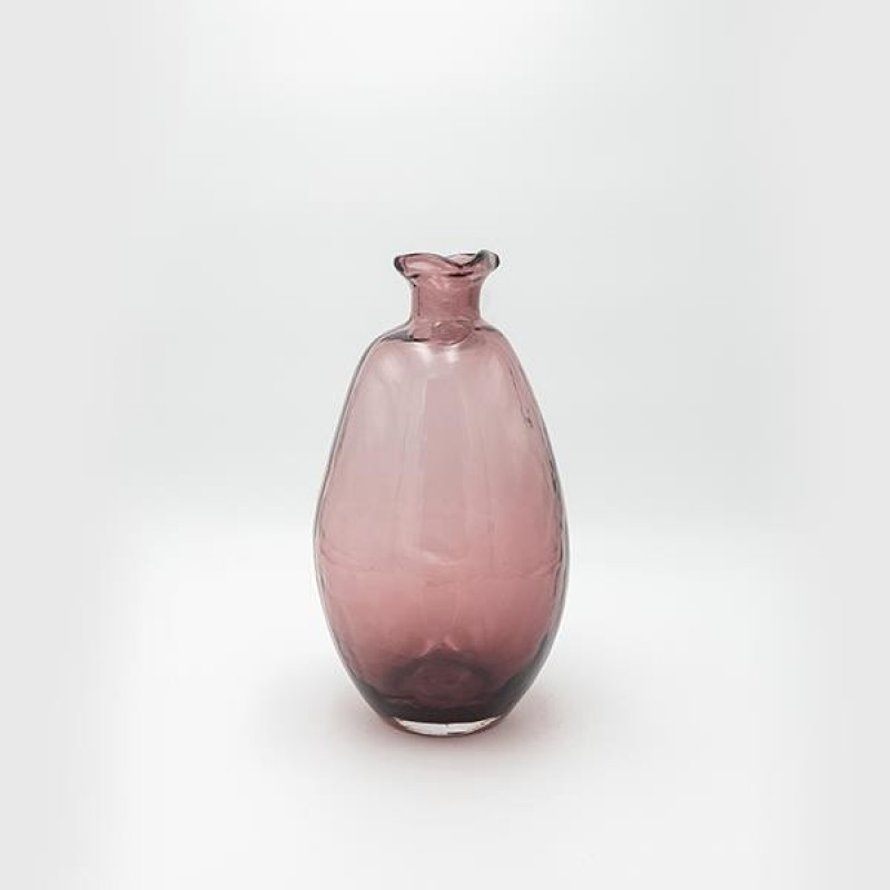 VASE GLASS PURPLE 16x16x30cm 819-01047