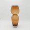 VASE GLASS BROWN 17x17x41.5cm 819-01048