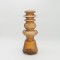 VASE GLASS BROWN 14x14x38cm 819-01051