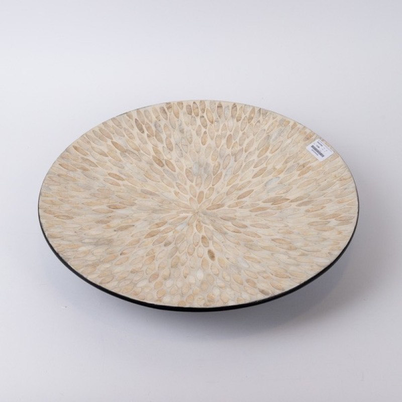 DECORATIVE SEASHELL IRIDESCENT WHITE 33x6cm 819-01063