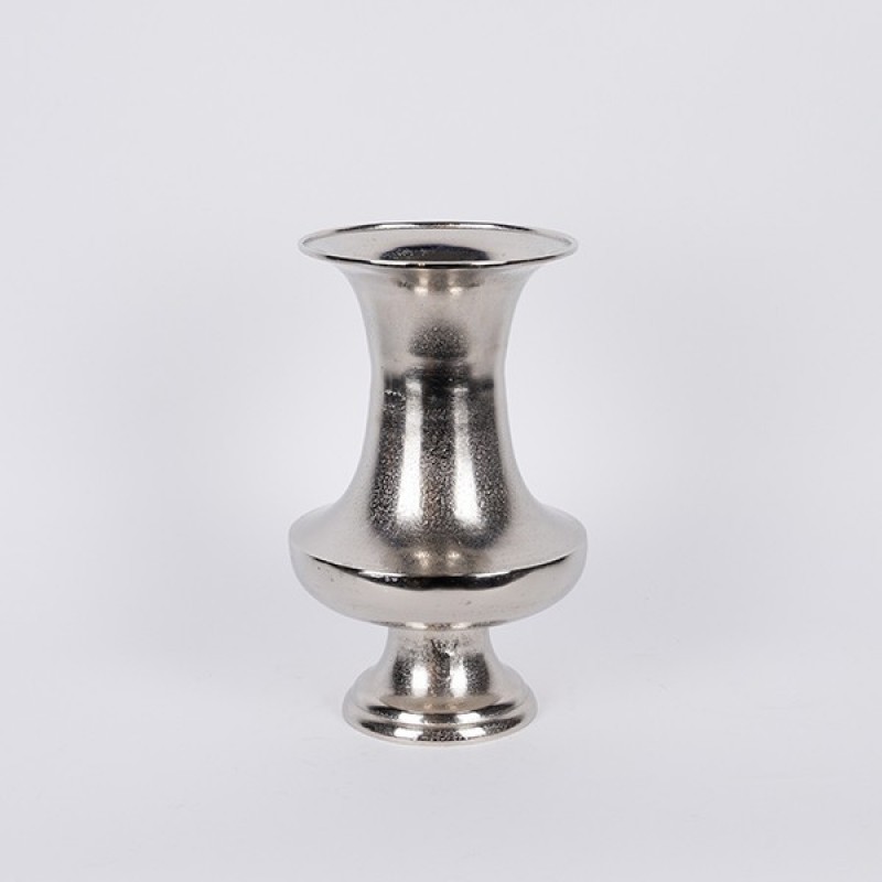 VASE METALLIC SILVER 21.5x20.5x35.5cm 819-01087