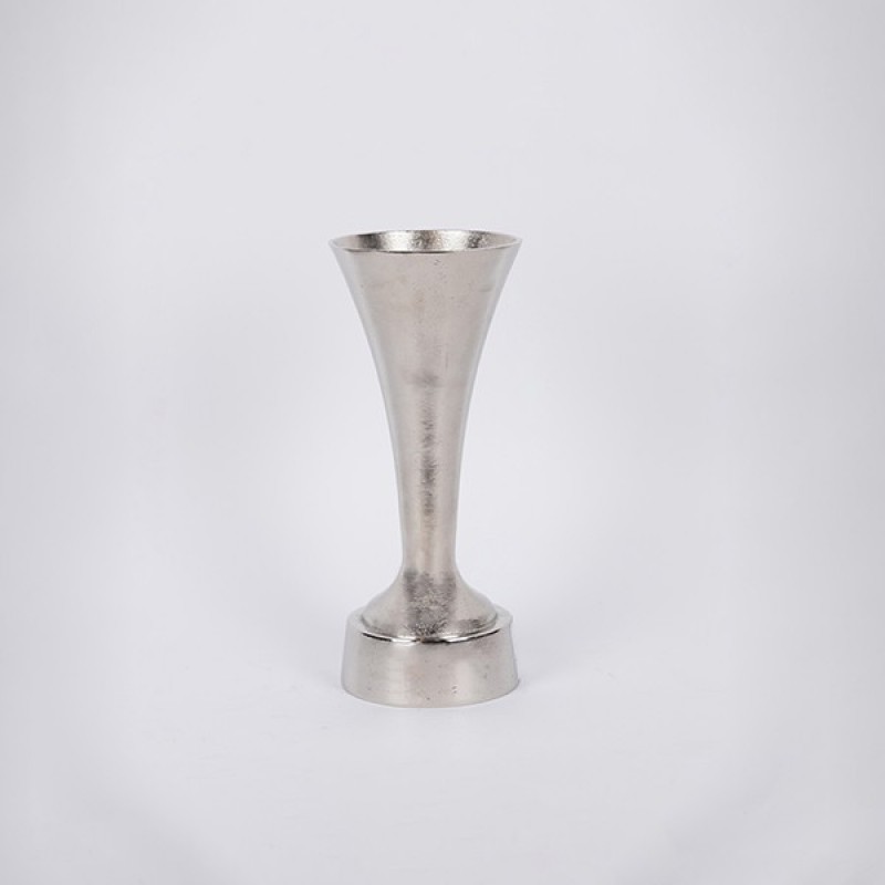 VASE METALLIC SILVER 15x15.5x36cm 819-01089