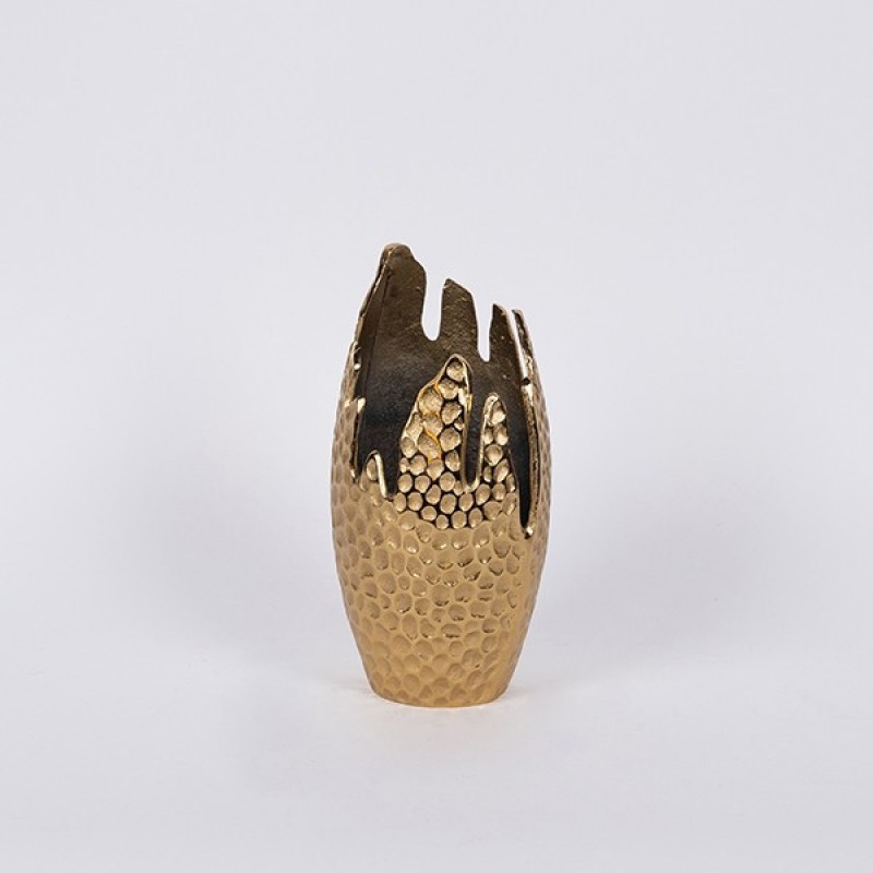VASE METALLIC GOLD 15x13x29.5cm 819-01093