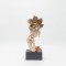 DECORATION SCULPTURE WOMAN WITH FLOWER BLACK 13x7.5x32.5cm 819-01196