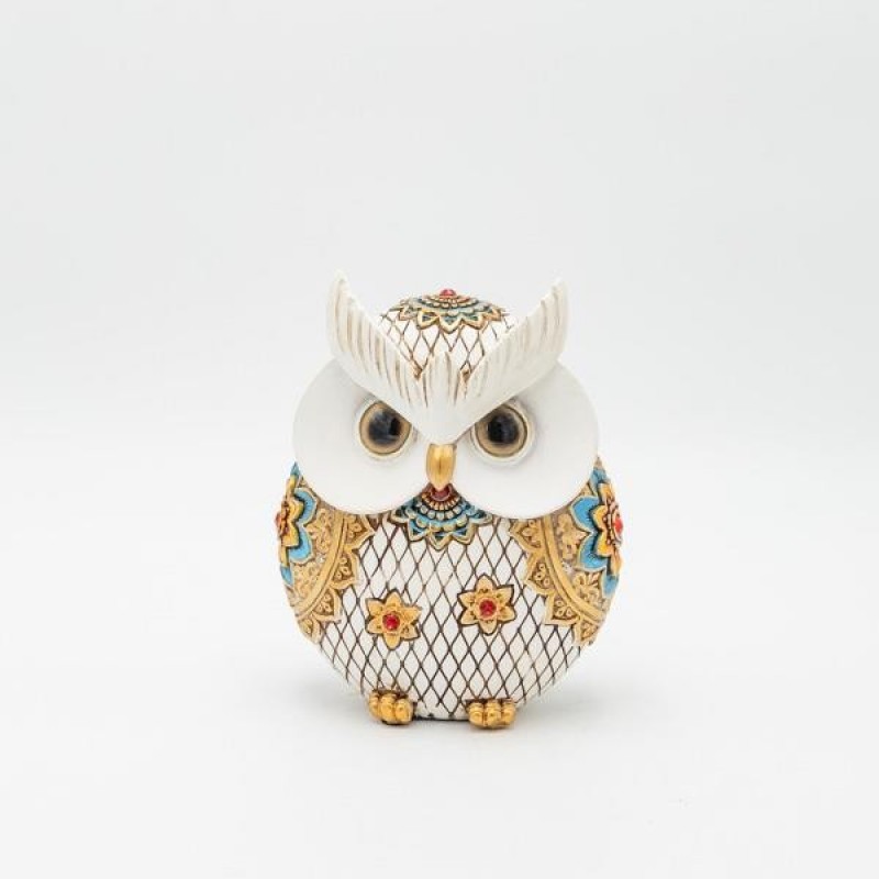 OWL WHITE-GOLD 12.5Χ7.5Χ16.5CM 819-01226