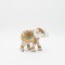 ΕLEPHANT WHITE-GOLD 17.5Χ6.5Χ14.5CM 819-01231