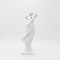 DECORATIVE SCULPTURE WOMAN SILVER 14Χ9.5Χ38.5CM 819-01235