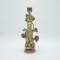 CANDLE HOLDER LEOPARD WITH CLOCK POLYRESIN GOLD 15x11x35.5cm 819-01249