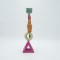 CANDLE HOLDER BIRD POLYRESIN COLORFUL 9.5x7x32cm 819-01250