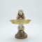DECORATION TRAY WITH DOG GOLD - PINK 14.5x16x20.5cm 819-01253