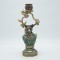 CANDLE HOLDER LEOPARD POLYRESIN GOLD - BLUE 13.5x11.5x31.5cm 819-01255
