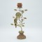 CANDLE HOLDER BIRD WITH CLOCK POLYRESIN  22x9x35.5cm 819-01258
