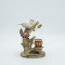 CANDLE HOLDER BIRD ON BRANCH POLYRESIN GOLD - COLORS 11.5x10.5x16cm 819-01267