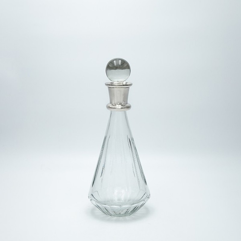 DECANTER GLASS-METAL GREEN 30x11.5cm 819-01272