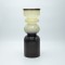 VASE GLASS WHITE-BLACK 32.5x11.5cm 819-01273