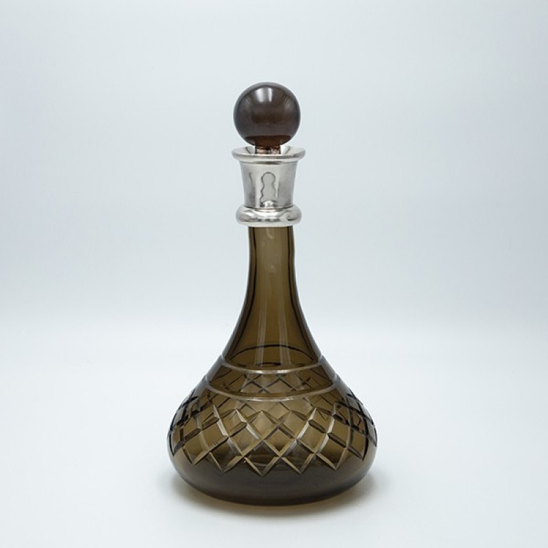 DECANTER GLASS-METAL CHAKI 31x14.5cm 819-01275