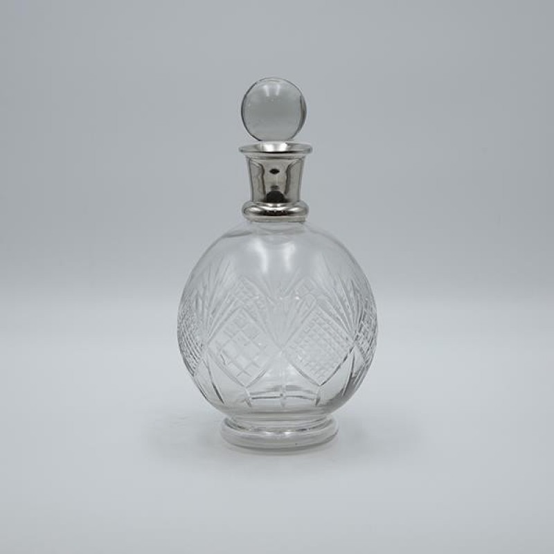 DECANTER GLASS-METAL SILVER 27.5x13cm 819-01277