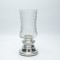 VASE GLASS METAL SILVER 30x13cm 819-01282