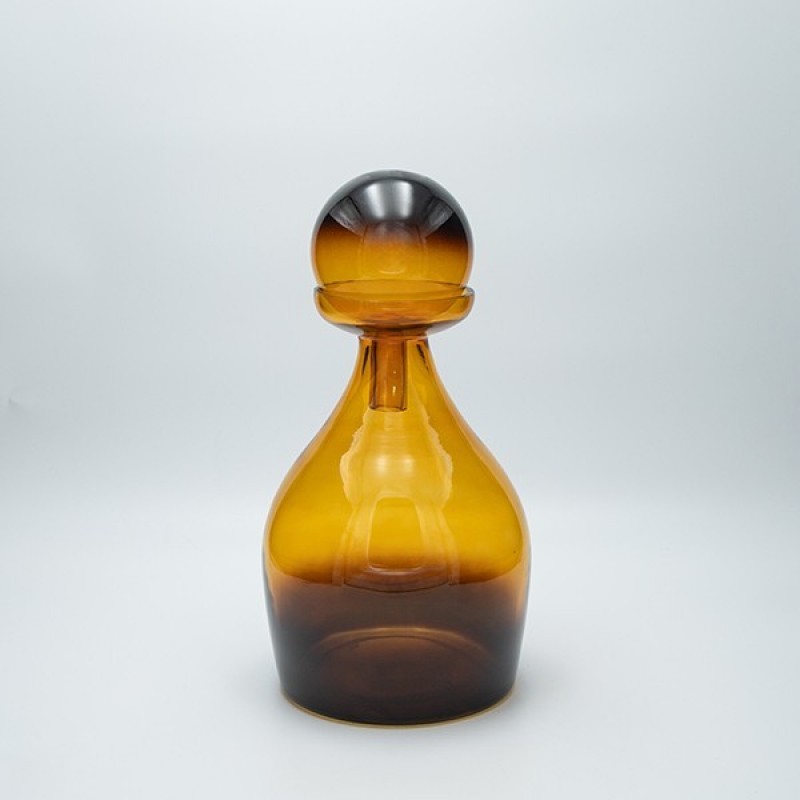 DECANTER GLASS LIGHT BROWN 34x16cm 819-01284