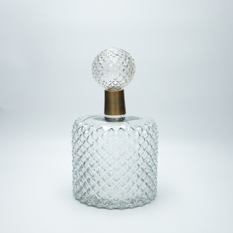 DECANTER GLASS WITH CUP 32x17cm 819-01287