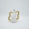 VASE CERAMIC WHITE-GOLD 22x12x25cm 819-01311