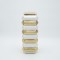 VASE CERAMIC WHITE-GOLD 26x5x25cm 819-01312