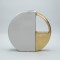 VASE CERAMIC WHITE-GOLD 15x33cm 819-01314