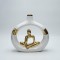 VASE STATUETTE CERAMIC WHITE-GOLD 25x6.5x25.5cm 819-01318