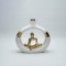VASE STATUETTE CERAMIC WHITE-GOLD 20x5.5x20.3cm 819-01319
