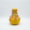 VASE WITH FLOWERS CERAMIC ORANGE & COLORS 16x16x19cm 819-01335