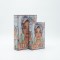 S/2 DECORATIVE BOOK BOX WOODEN LIGHT BLUE 18x7x27cm 819-01356
