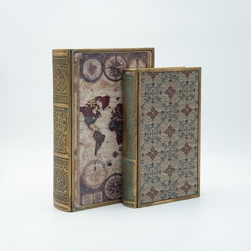 DECORATIVE BOOK BOX WOODEN BROWN 20x6.8x30cm 819-01364