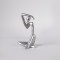DECORATIVE SCULPTURE FIGURE POLYRESIN SILVER 12x9x23cm 819-01373