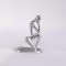 DECORATIVE SCULPTURE FIGURE POLYRESIN SILVER 16.5x8x22.5cm 819-01374