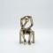 DECORATIVE SCULPTURE FIGURE POLYRESIN GOLD FINISH 11x10x20.5cm 819-01376