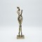 DECORATIVE SCULPTURE FIGURE POLYRESIN GOLD FINISH  7.5x7.5x31cm 819-01379