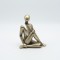 DECORATIVE SCULPTURE FIGURE POLYRESIN GOLD FINISH 12x8x14cm 819-01381