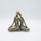 DECORATIVE SCULPTURE FIGURE POLYRESIN GOLD FINISH 18.5x7.5x17cm 819-01382