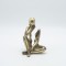 DECORATIVE SCULPTURE FIGURE POLYRESIN GOLD FINISH 10.5x9.5x14cm 819-01383
