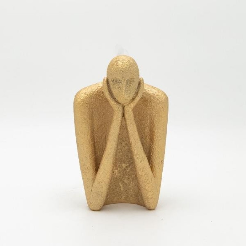 DECORATIVE STATUETTE POLYRESIN GOLD 12.5x8.5x19.5cm 819-01404