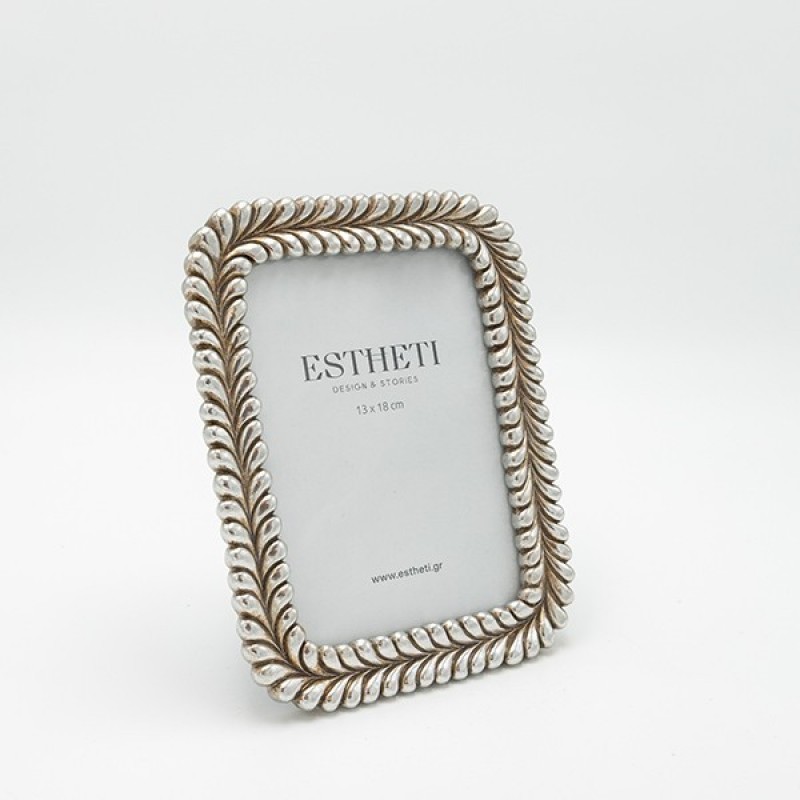TABLE PHOTO BRAIDED FRAME (13x18), ANTIQUE SILVER , 16.5x2x21.5cm 815-00105