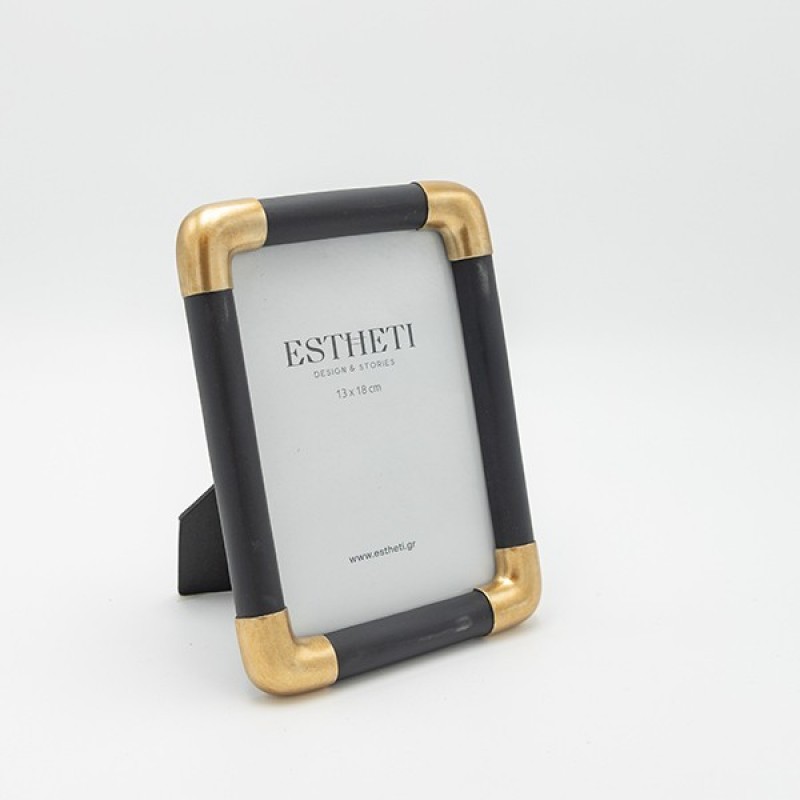 TABLE PHOTO FRAME (13x18), BLACK - GOLD, 16x2.2x21cm 815-00107