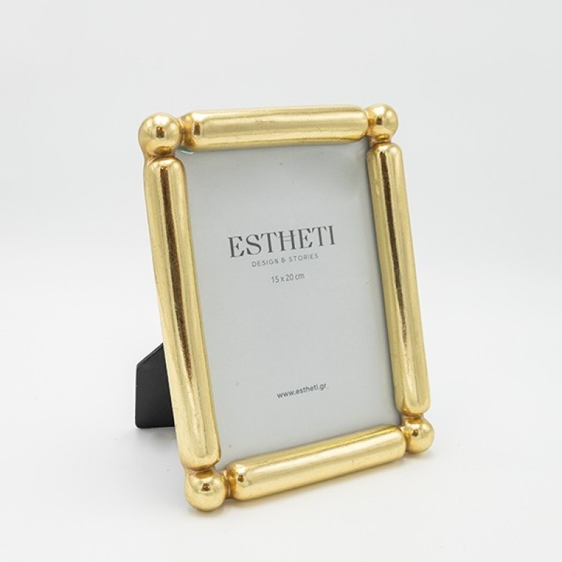 TABLE PHOTO FRAME (15x20), SHINY GOLD, 18.5x2.5x23.5cm 815-00110