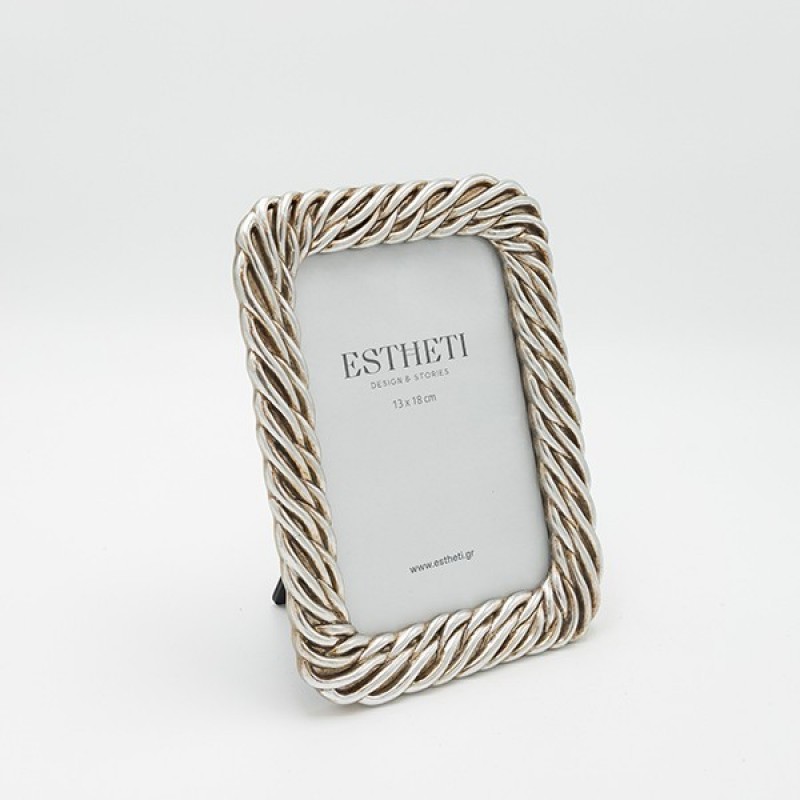 TABLE PHOTO BRAIDED FRAME (13x18), ANTIQUE SILVER, 17x1.5x22cm 815-00115