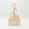 ELEPHANTS - HEART POLYRESIN GOLD 23x6x41cm 819-01413