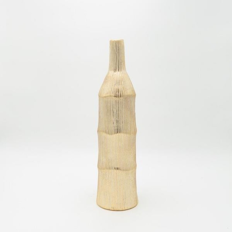 VASE - BOTTLE POLYRESIN GOLD 10x10x39.5cm 819-01415
