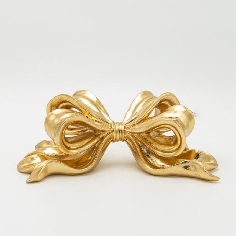 BOW POLYRESIN GOLD 27x14x9.5cm 819-01422