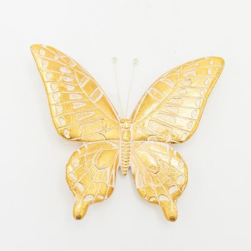 BUTTERFLY POLYRESIN GOLD 19x3x19cm 819-01425