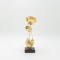 FLOWERS POLYRESIN GOLD - BLACK 8.5x8.5x26cm 819-01428